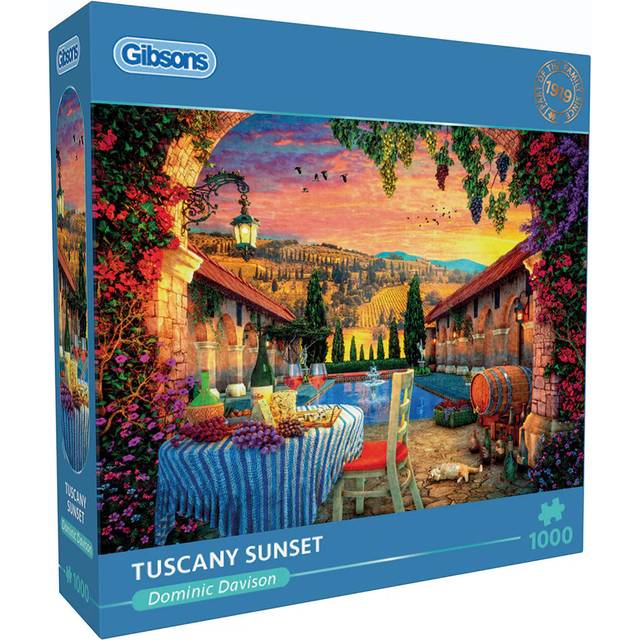 Gibsons Tuscany Sunset 1000 Piece Puzzle In Multi