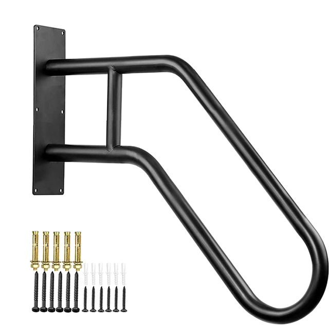 moresk-Handrails for Outdoor Steps Stair Railing , 1 to 3 Steps Stairs Wall Mounted for the Elderly, Disabled, Pregnant Women