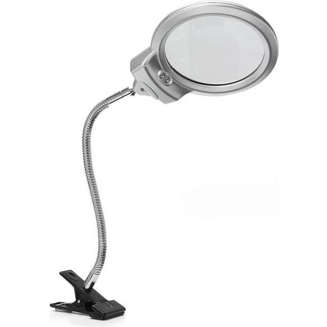 Illuminated Magnifier Magnifying Clip On Loupe Lighted Lamp Top Desk Magnifier With Clamp|magnifiers