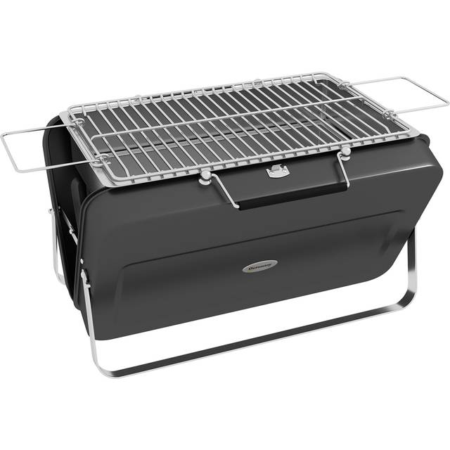 Outsunny Black Foldable Suitcase Design Mini Charcoal Barbecue Grill BBQ - 47 x 30 x 28cm