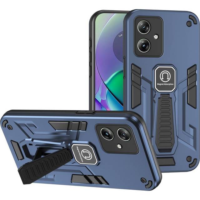 EIDERWOOD Motorola Moto G54 Tåligt Skal m. Stativfunktion - Blå