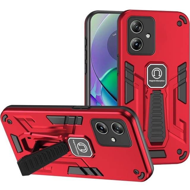 EIDERWOOD Motorola Moto G54 Tåligt Skal m. Stativfunktion - Röd