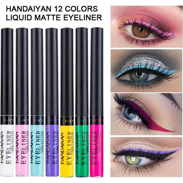 Multi-colored Eyeliner Marker Pen Makeup Waterproof Liquid Eye Liner Pencil Brown White Bright Colors Long-lasting 5