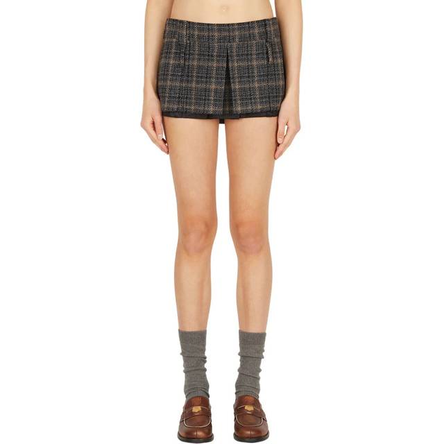 Miu miu mini skirt check runway tennis short it42