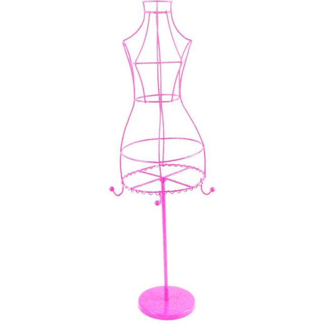 Les Trésors De Lily [G4942] - Pink 'Art Deco' Necklace Holder Rose