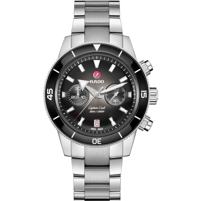 Rado Mens Captain Cook Automatic Chronograph Watch R32145158 - Silver