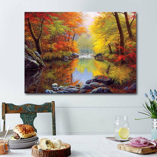 Full Diamond Round Diamond 5D DIY Diamond Painting  Autumn  Diamond Embroidered Cross-stitch 20X30CM