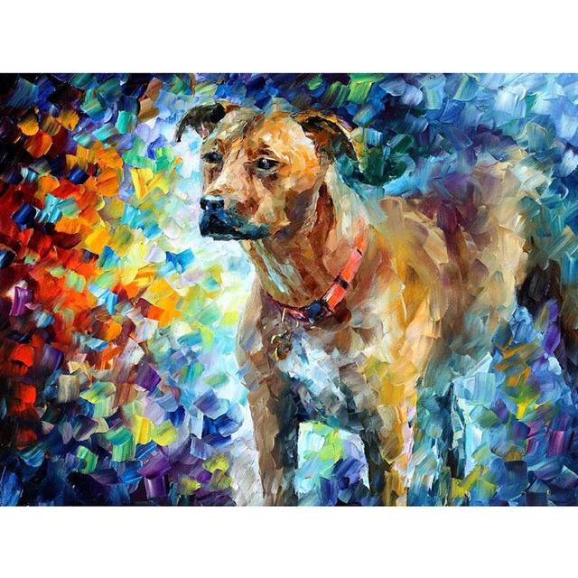 Diamond Painting Cross Stitch Full Round Drill Collar dog Diamond Embroidery 20X30CM