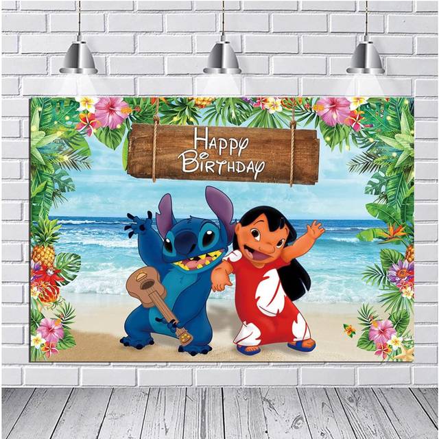 Summer Beach Ocean Photo Backdrops 5x3ft Cartoon Photography Background for Kids Happy Birthday
