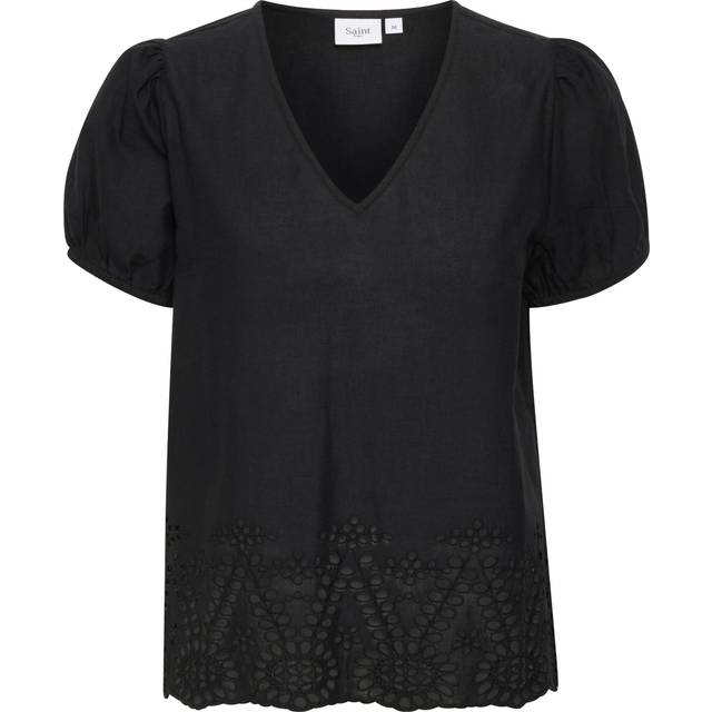 Saint Tropez EamajaSZ Blus - Svart - str S för Dam - Black (S)