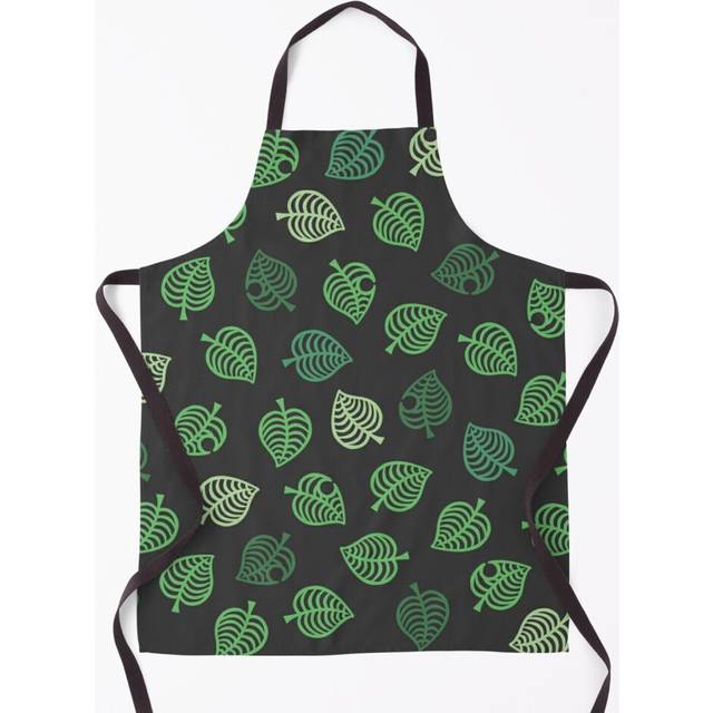 Nook Leaf Aloha Logo - Green on Grey Grill Aprons for Kitchen BBQ Chef