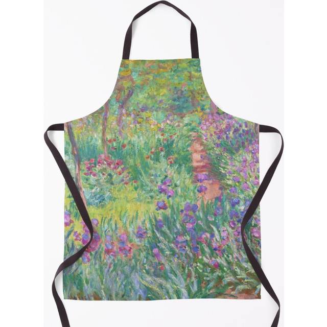 Painting Art, Claude Monet Artist Paintings, The Artist's Garden in Giverny, Grill Aprons for Kitchen BBQ Chef