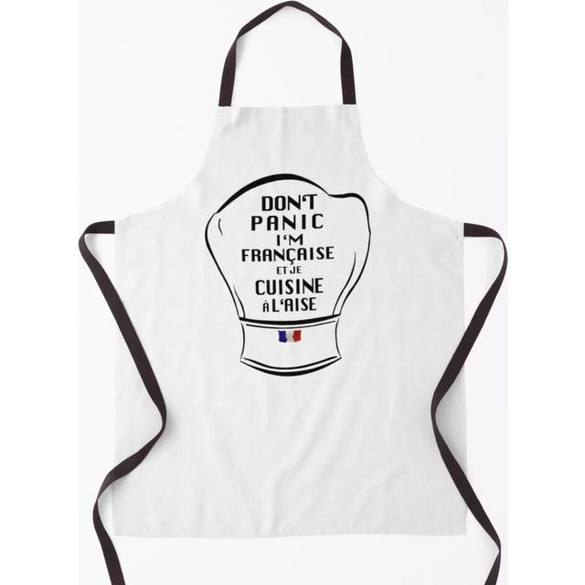 Don't panic, I'm French and I cook at ease Grill Aprons for Kitchen BBQ Chef