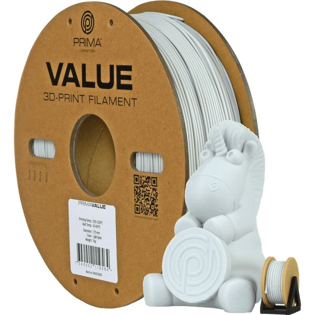 PrimaValue PETG - 1,75mm - 1kg - Grå