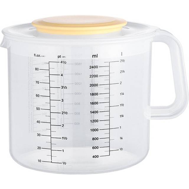 Plastic Ounce Measuring Cups and Mixing Pitcher for Baking with Lid Liquid Measuring /Jar in Ml with Splash Guard