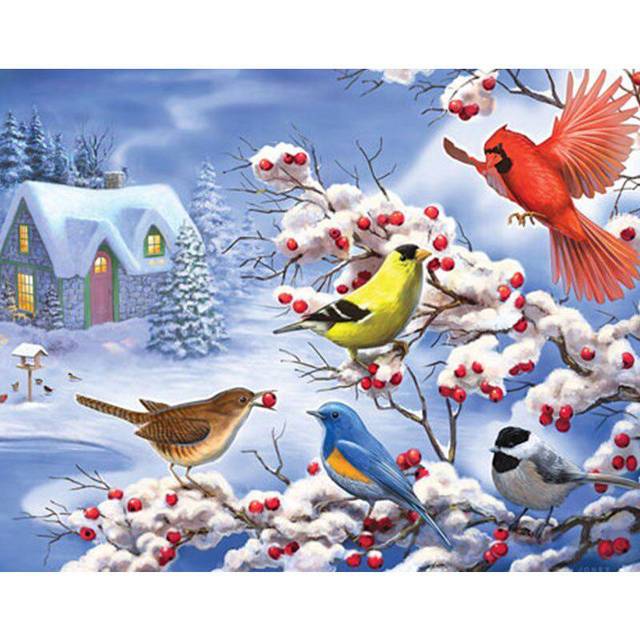 Diamond Painting Full Drill 5D DIY Diamond Embroidery Animals Pictures of Rhinestones Wall Decor 20X30CM