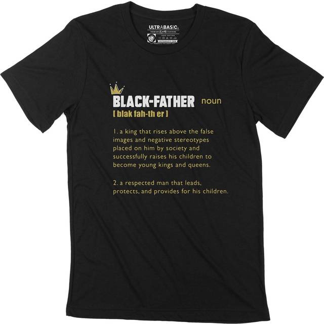 ULTRABASIC Men's T-Shirt Proud Black Father Matter Graphic Tee Gifts for Dads XS black
