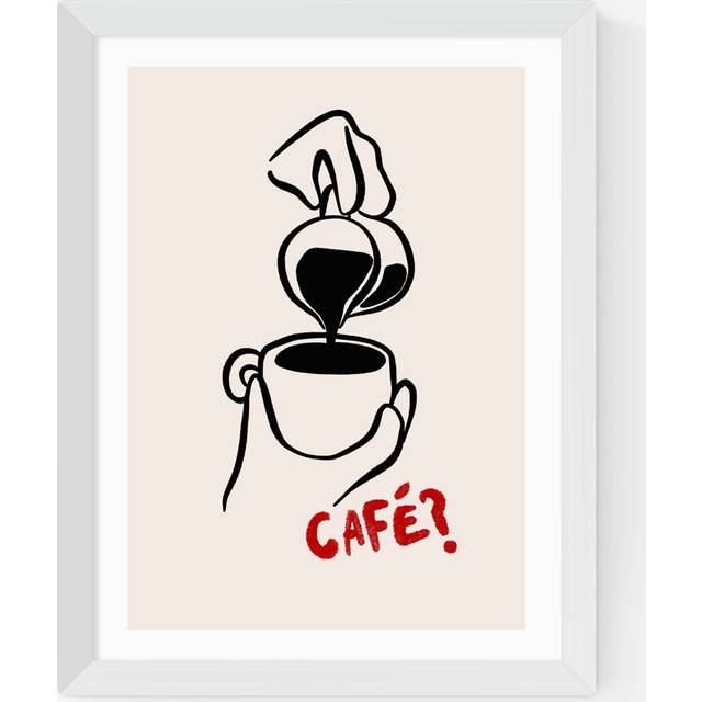 EAST END PRINTS SimplyExtraJordanary 'Cafe' Framed Print