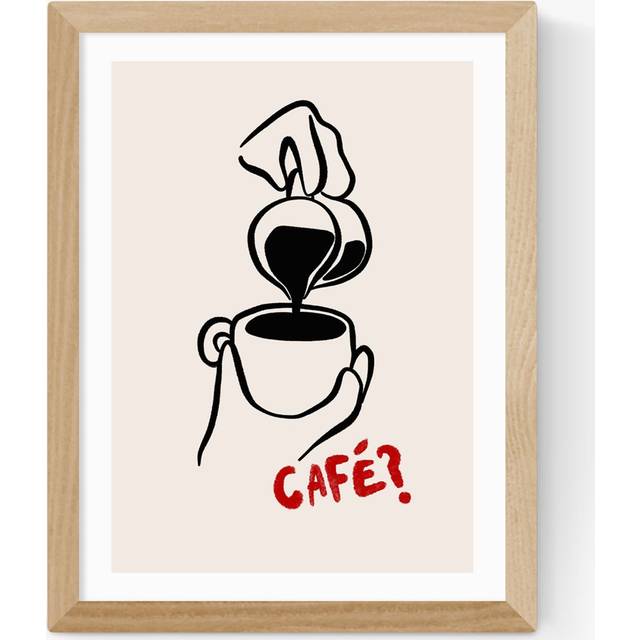 EAST END PRINTS SimplyExtraJordanary 'Cafe' Framed Print