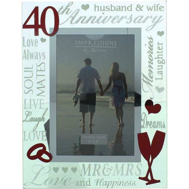 Mirror Words 40th Anniversary 4 x 6 Photo Frame
