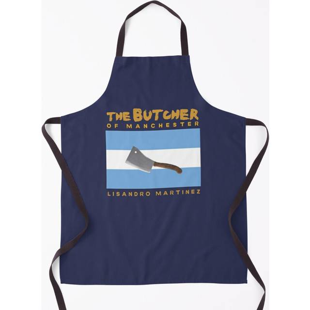 The Butcher of Manchester Lisandro Martinez Argentina Yellow Grill Aprons for Kitchen BBQ Chef