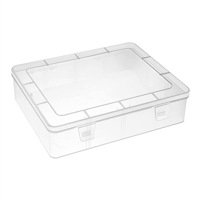 Small Bead Organizers Box, 13Pieces Plastic Storage Cases Mini Clear Containers Boxes with Hinged Lid