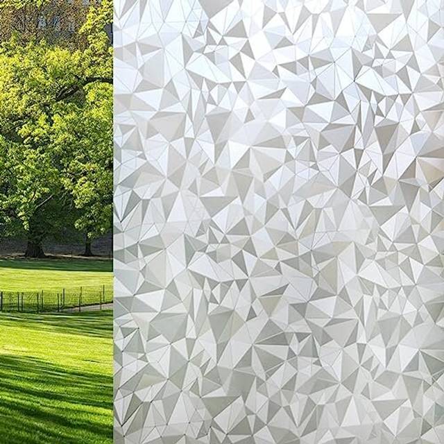 Privacy Window Film, Diamond Pattern Window Tint for Home, Static Cling Window Glass Sticker (30x200 cm)