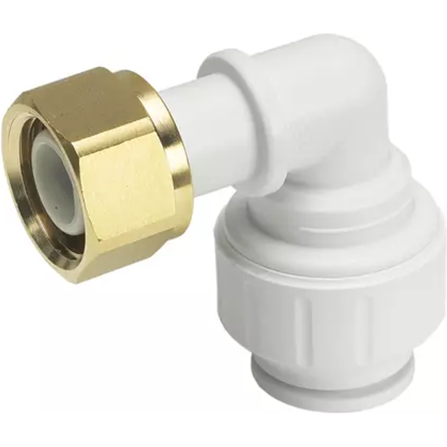 JG Speedfit PEMBTC1014P Bent Tap Connector - 10mm x 1/2" - White