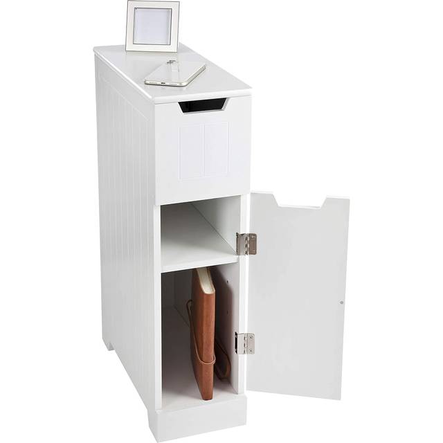 Sennen Super Slim Bathroom Storage // White Scandinavian-inspired Organiser for Bathroom, Bedroom, Living Room, Hallway