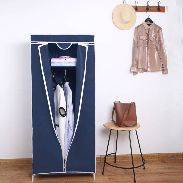 Canvas Wardrobe Organizer - Single - BLUE