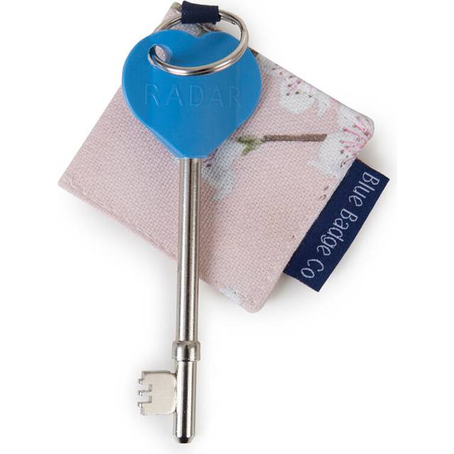 Genuine radar disabled toilet key & fabric keyring in cherry blossoms