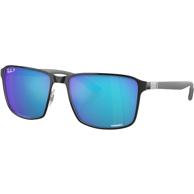 Ray-Ban Metal Sunglass Black On Silver, solglasögon, unisex