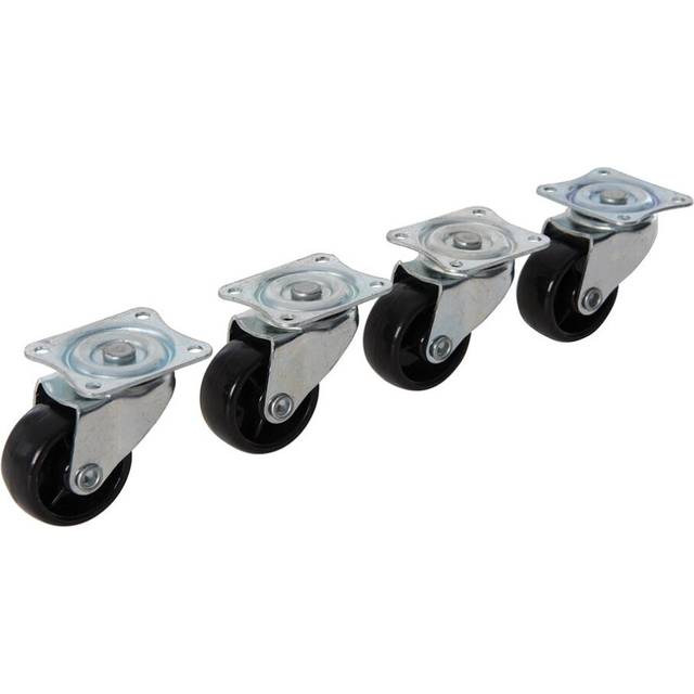 4 PACK 41mm Spring Loaded Swivel Castor Wheels Non Marking Replacement Tyres