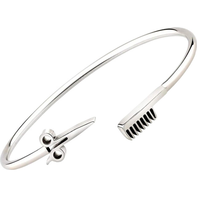 BNQL Hair Stylist Scissor and Comb Bracelet Hair Salon Stylist Thanks Jewelry