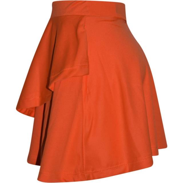 (5-6 Years, Neon Orange) Gilrs Skirt Kids Plain Color School Fashion Dance Frill Skirts Age 5-13 Years