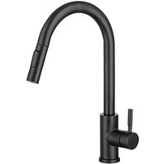 TrueCook Series 93 Pull Out Single Lever Kitchen Mixer Tap - Black - One Size