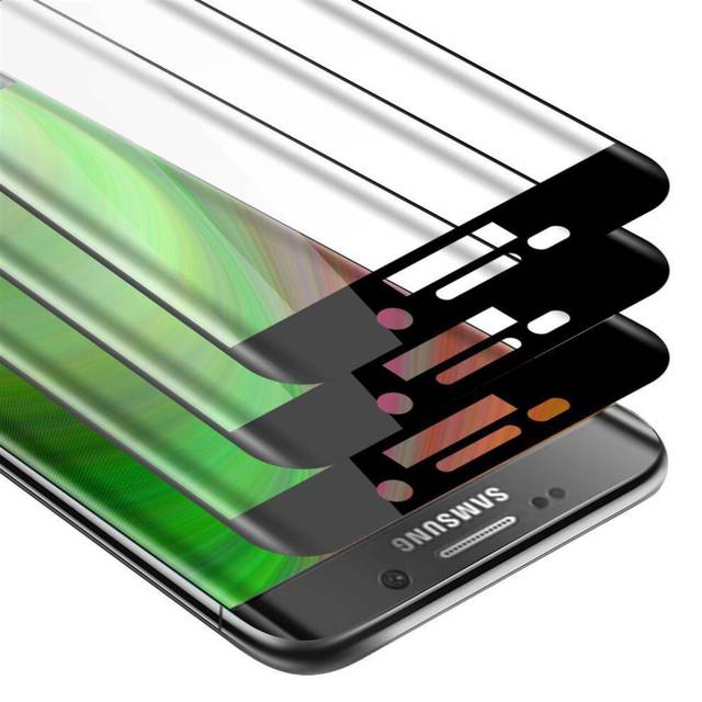 Cadorabo 3x Tempered Glass for Samsung Galaxy S6 EDGE PLUS Protection Display Saver Screen Protection Protective Film