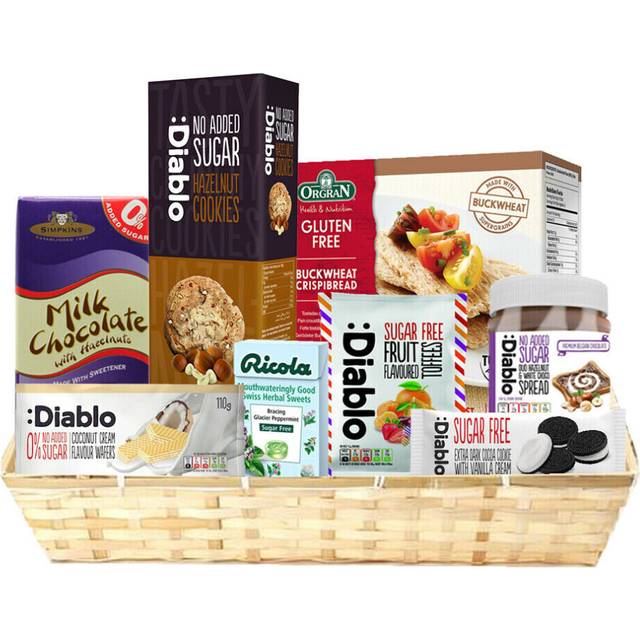 Diabetic Hamper Sugar Free Sweet Chocolate Cookie Spread Box Christmas