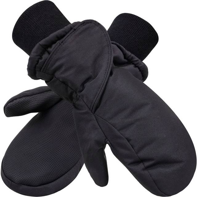 SimpliKids Toddler Snow Gloves Sports Waterproof Winter Kids Ski Mittens,Toddler,Black
