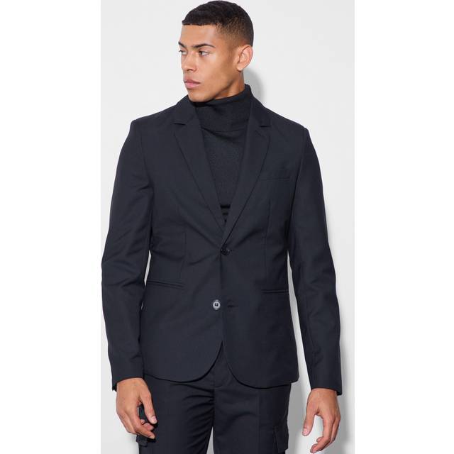 Slim Fit Suit Jacket - Black - 40