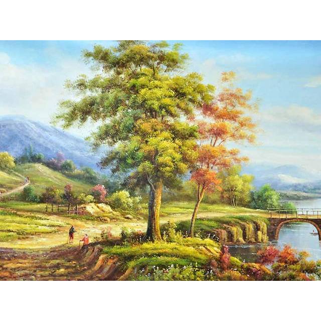 Diamond Craft Painting Cube Big Tree Diamond Animal Diamond Embroidery Cross Stitch Wall Arts Decor 20X30CM