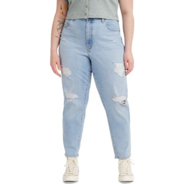 Levi's Women's Plus Size High Waisted Mom Jeans  (New) Medium Indigo D