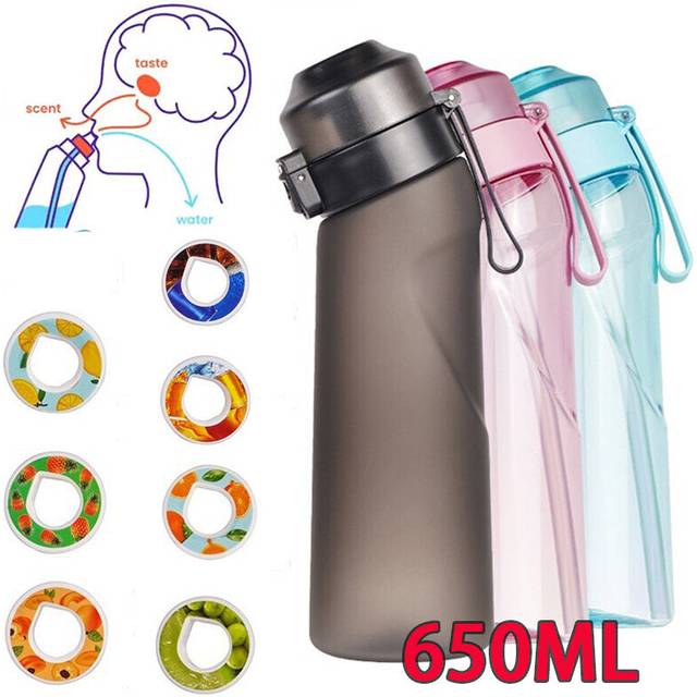 (500ml 5Pc Purple, Fun Drinking Cup) Water Cup Air Flavored Sports Water Bottle Suitable For Outdoor Sports Fitness Fashion Fruit flavor Water Bottle