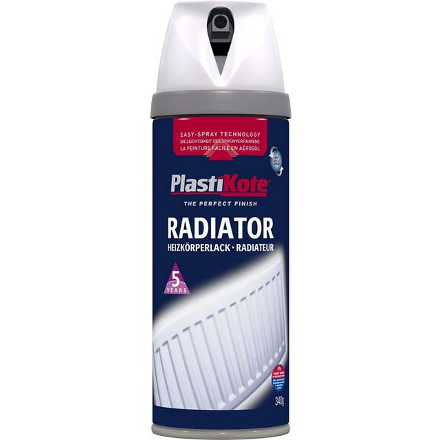 Plasti-kote 26102 400ml Radiator Satin Spray Paint - White