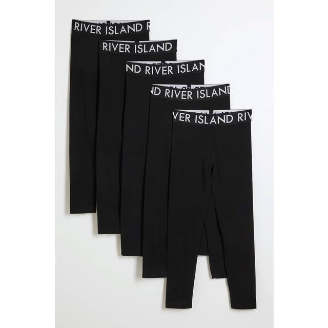 River Island Girls Black Ri Leggings 5 Pack - 9-10 Yrs