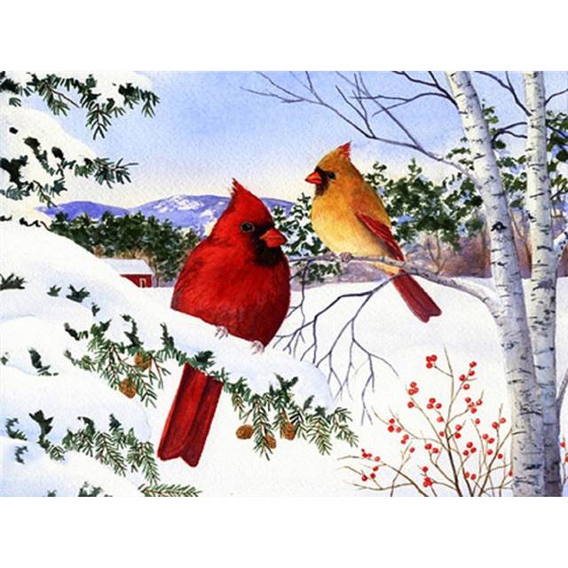Full Square Drill Diamond Painting 5d Animal DIY Diamond Embroidery Cross Stitch Winter Home Decor Handicraft Full Square (20X30CM)