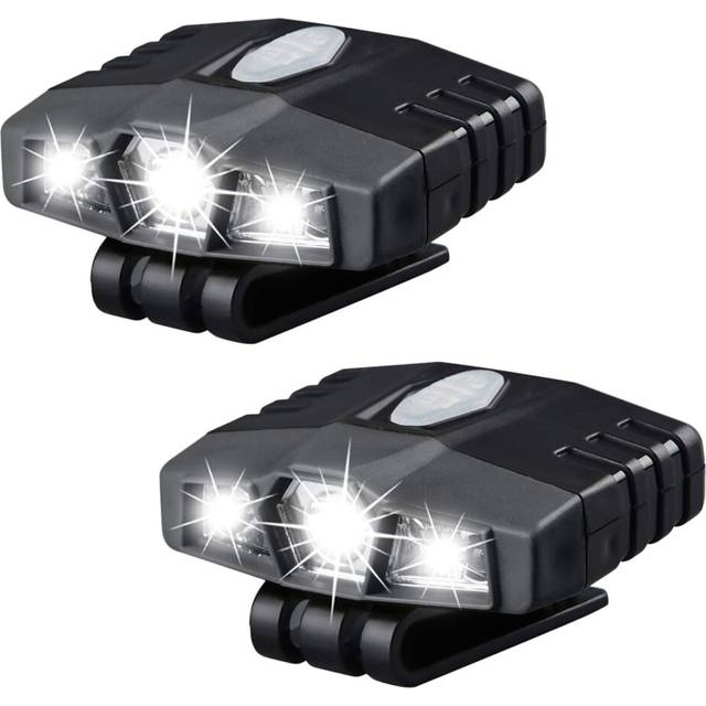 2X Ultra Bright Hands-Free Led Clip on Hat Light - Rechargeable 150 Spotlight Waterproof Cap Light