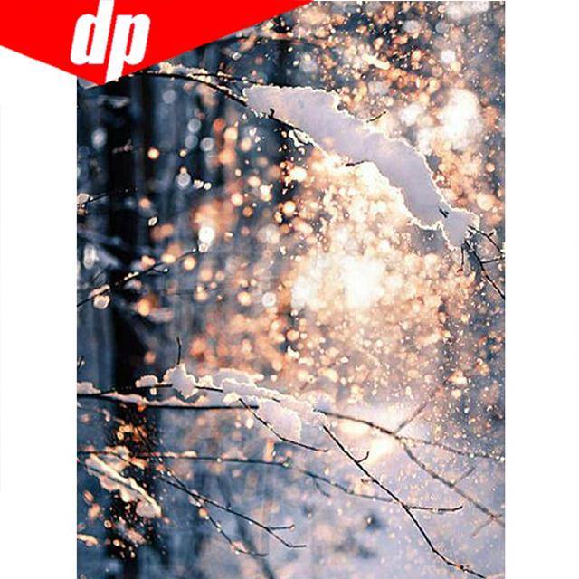 Snow DIY Diamond Painting Full Round Drill Diamond Embroidery Mosaic Sale 20X30