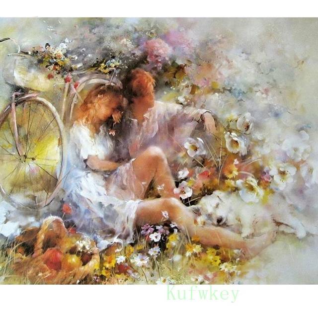 Diamond Embroidery Fantasy Diy Diamond Painting Lover Pictures Cross Stitch Kits Diamond Bathroom 20X30CM