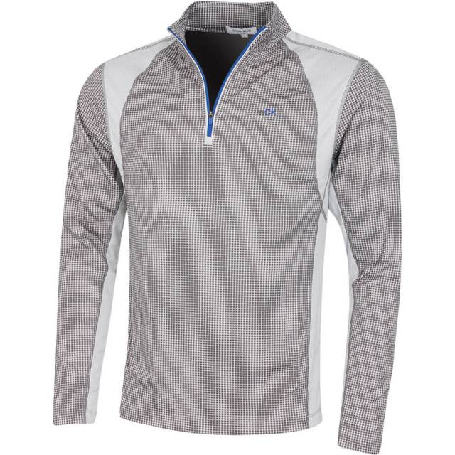Calvin Klein Mens 2025 Micro Grid CK 1/2 Zip Mid Layer Baselayer